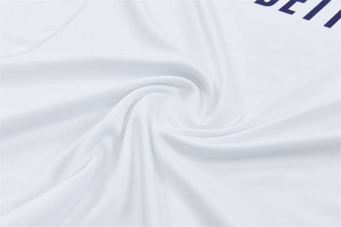 26/27 Kids Real Madrid Home White Half Zipper Jacket Tracksuit + Long Pants
