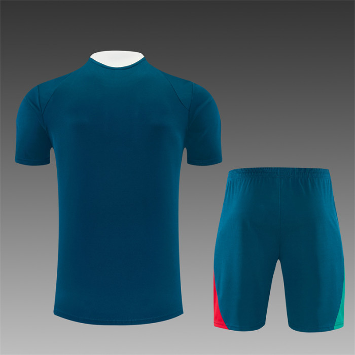 26/27 Portugal Away Blue Short Sleeve + Soccer Shorts