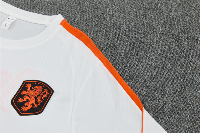 26/27  Netherlands Home White Short Sleeve + Soccer Shorts