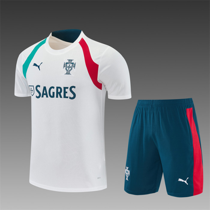26/27 Portugal Away White Short Sleeve + Soccer Shorts