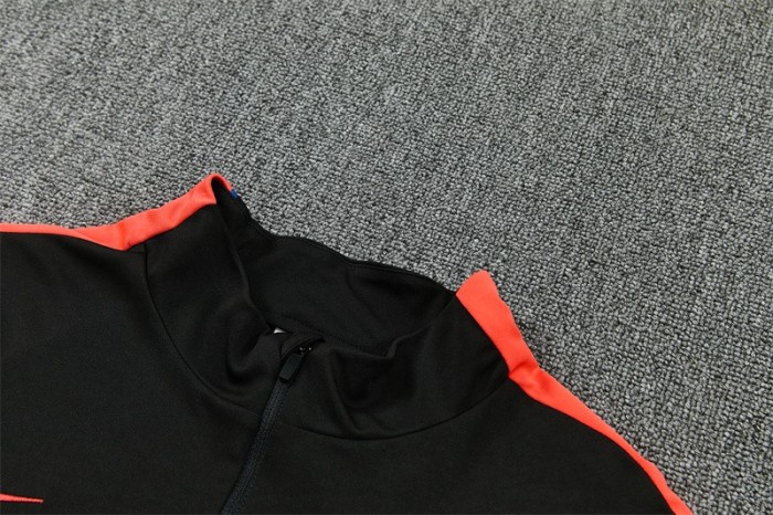 Player Version 26/27 Paris Black Half Zipper Jacket+Long Pants