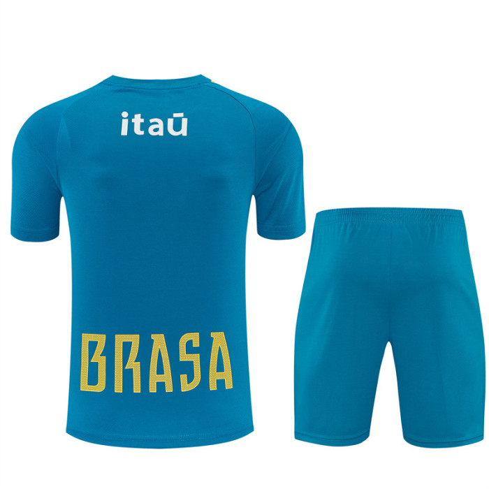 26/27 Brazil Third Teal Blue Short Sleeve + Soccer Shorts