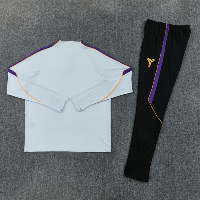 Player Version 26/27  Barcelona Light GreyHalf Zipper Jacket+Long Pants
