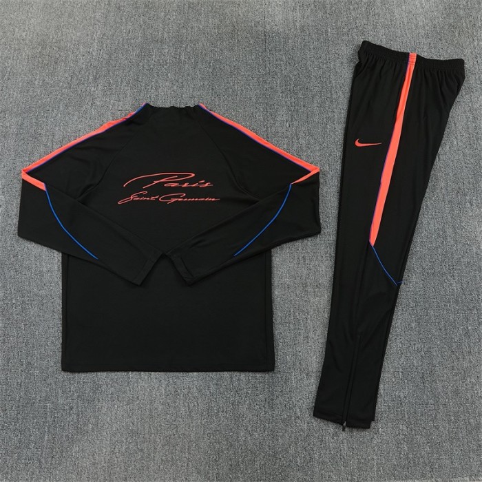 Player Version 26/27 Paris Black Half Zipper Jacket+Long Pants