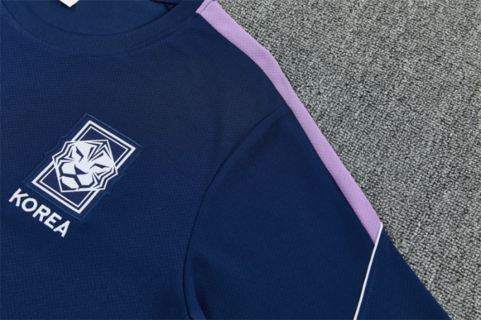 26/27 Korea Away Navy Blue Short Sleeve + Soccer Shorts