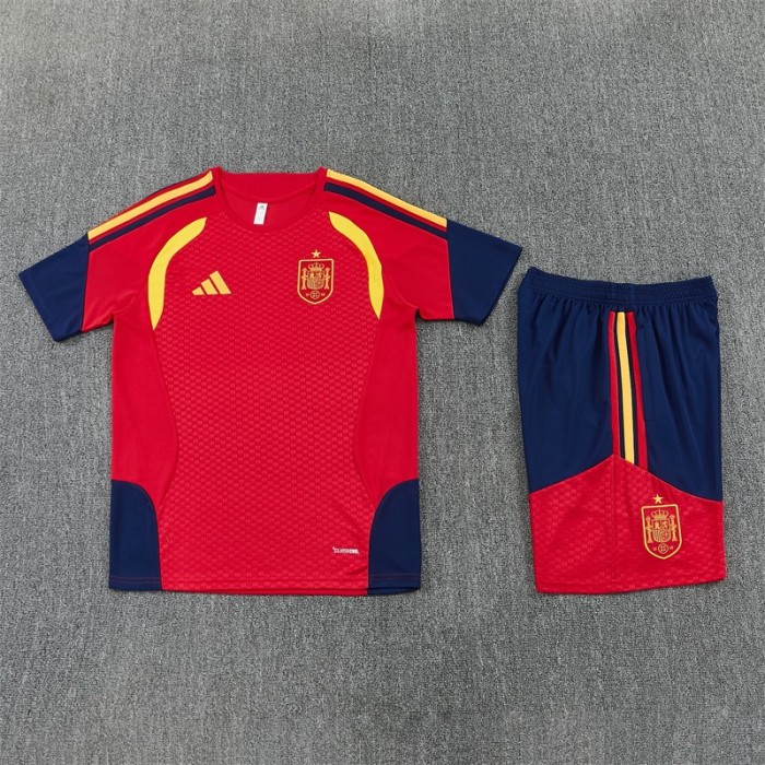 26/27 Spain Home Red Short Sleeve + Soccer Shorts