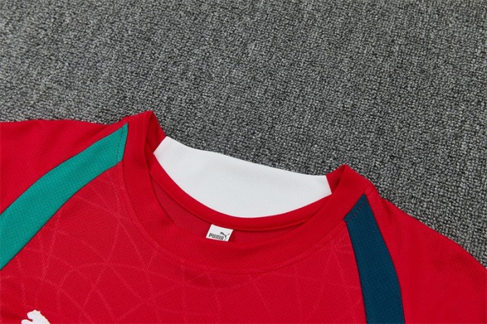 26/27 Portugal Home Red Short Sleeve + Soccer Shorts