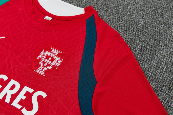 26/27 Portugal Home Red Short Sleeve + Soccer Shorts