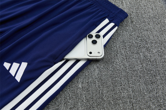 26/27 Kids Real Madrid Home White Half Zipper Jacket Tracksuit + Long Pants
