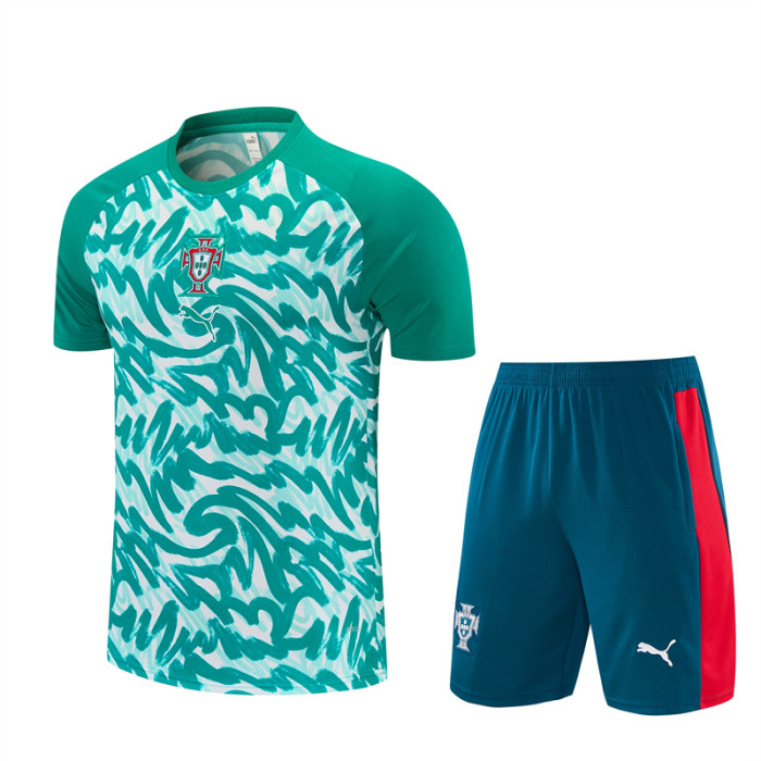 26/27 Portugal Third Green Short Sleeve + Soccer Shorts