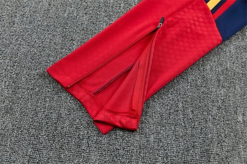 26/27 Spain Away White Half Zipper Jacket Tracksuit + Long Pants