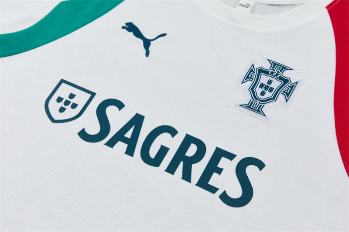 26/27 Portugal Away White Short Sleeve + Soccer Shorts
