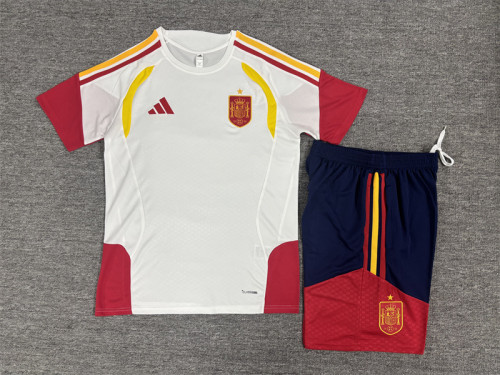 26/27 Kids Spain Away White Short Sleeve + Soccer Shorts