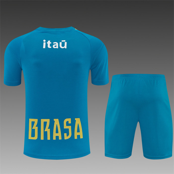 26/27 Brazil Third Teal Blue Short Sleeve + Soccer Shorts