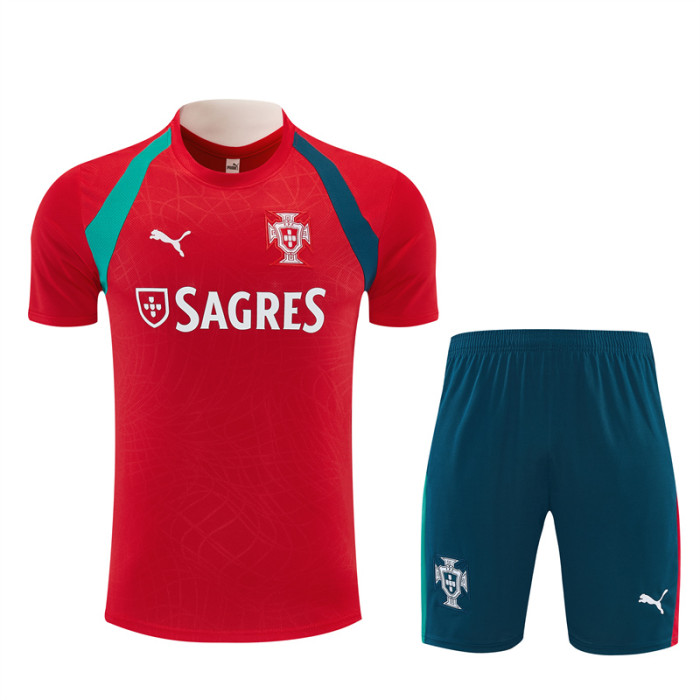 26/27 Portugal Home Red Short Sleeve + Soccer Shorts