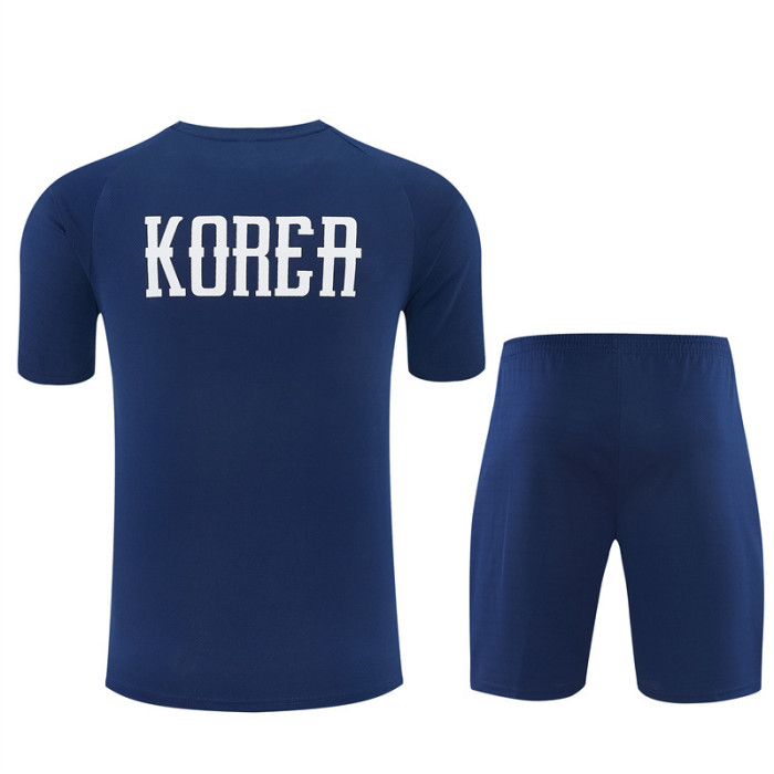 26/27 Korea Away Navy Blue Short Sleeve + Soccer Shorts