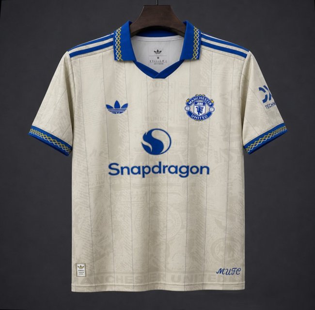 26/27 Manchester United Third Concept Cream Blue Jersey