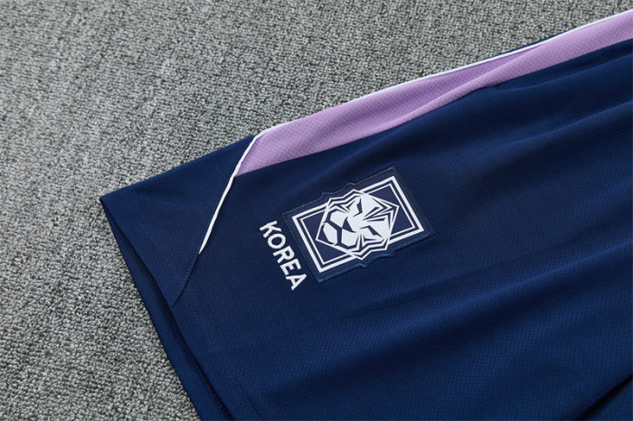 26/27 Korea Away Navy Blue Short Sleeve + Soccer Shorts