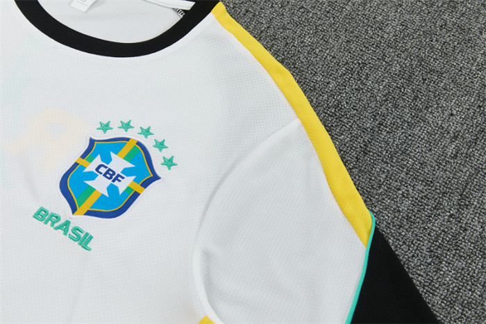 26/27 Brazil Away White Short Sleeve + Soccer Shorts