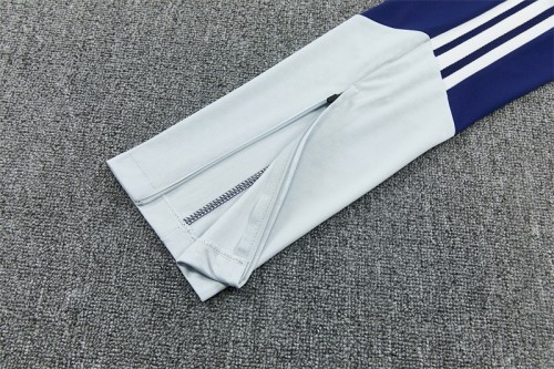 26/27 Kids Real Madrid Home White Half Zipper Jacket Tracksuit + Long Pants