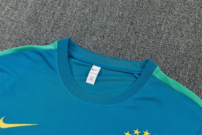 26/27 Brazil Third Teal Blue Short Sleeve + Soccer Shorts