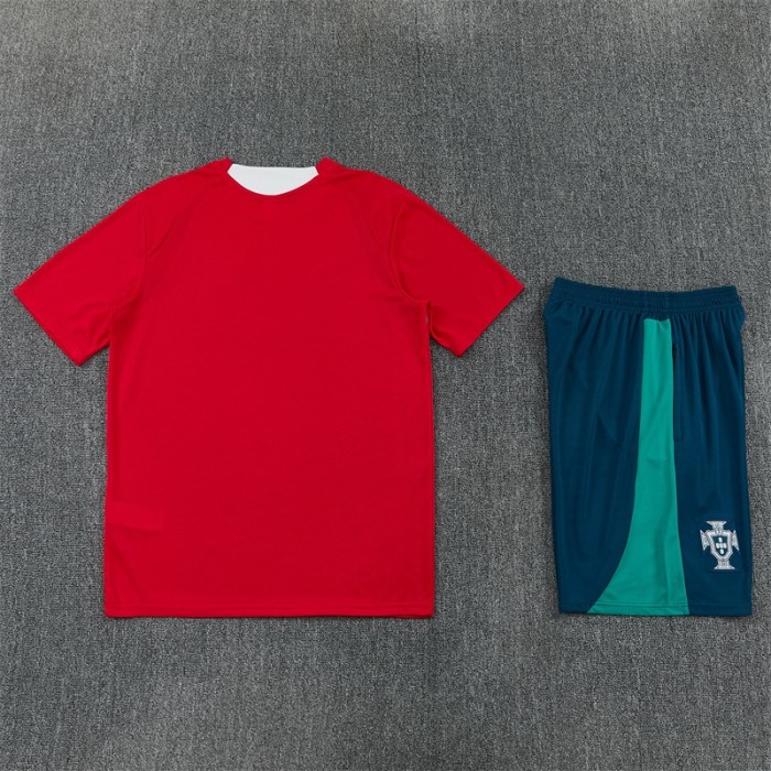 26/27 Portugal Home Red Short Sleeve + Soccer Shorts