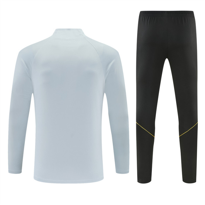 Player Version 26/27  Barcelona Light GreyHalf Zipper Jacket+Long Pants