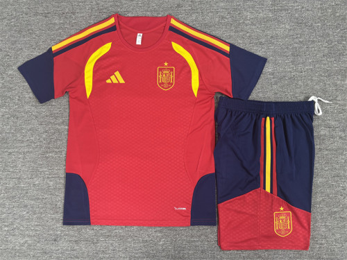 26/27 Kids Spain Home Red Short Sleeve + Soccer Shorts