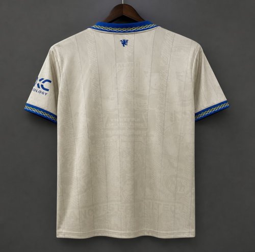 26/27 Manchester United Third Concept Cream Blue Jersey
