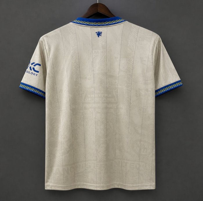 26/27 Manchester United Third Concept Cream Blue Jersey