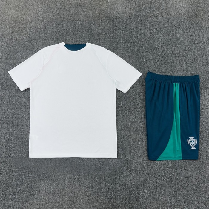 26/27 Portugal Away White Short Sleeve + Soccer Shorts