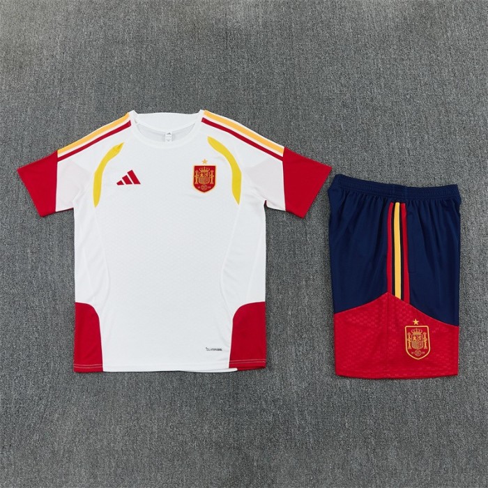 26/27 Spain Away White Short Sleeve + Soccer Shorts