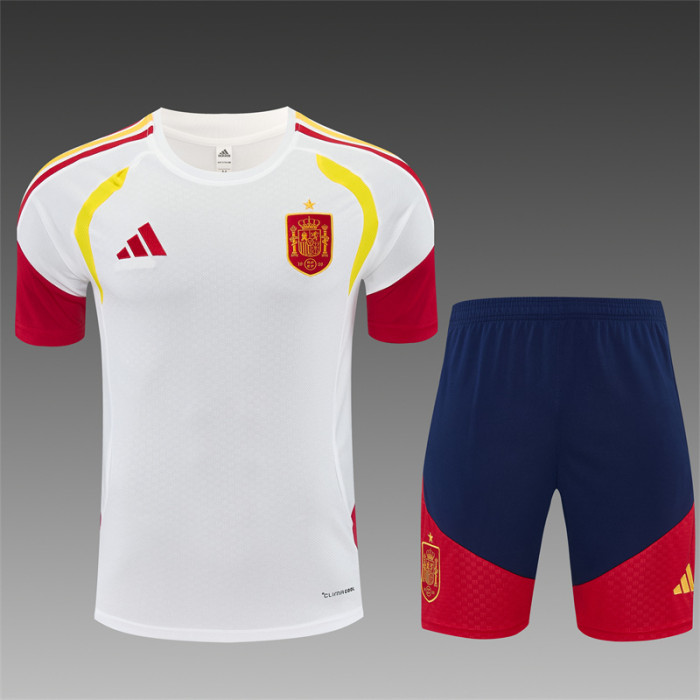 26/27 Spain Away White Short Sleeve + Soccer Shorts