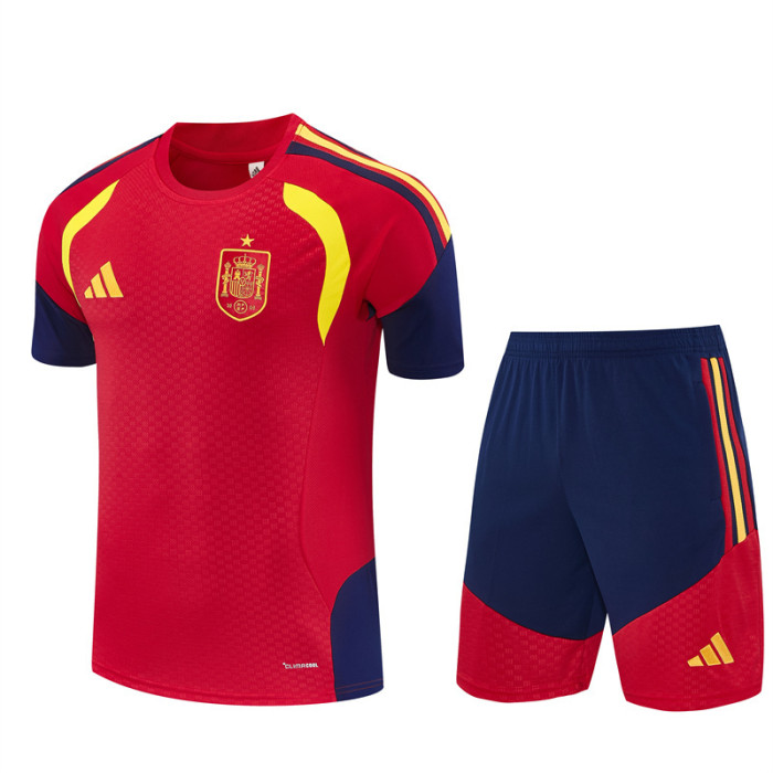 26/27 Spain Home Red Short Sleeve + Soccer Shorts