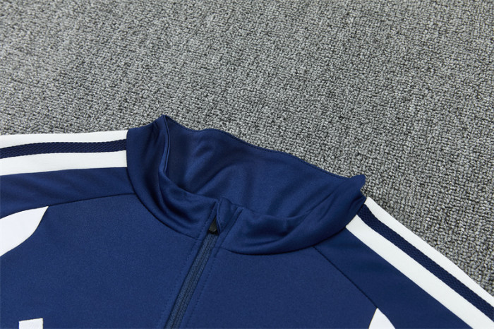 26/27 Real Madrid Away Navy Blue Half Zipper Jacket Tracksuit + Long Pants