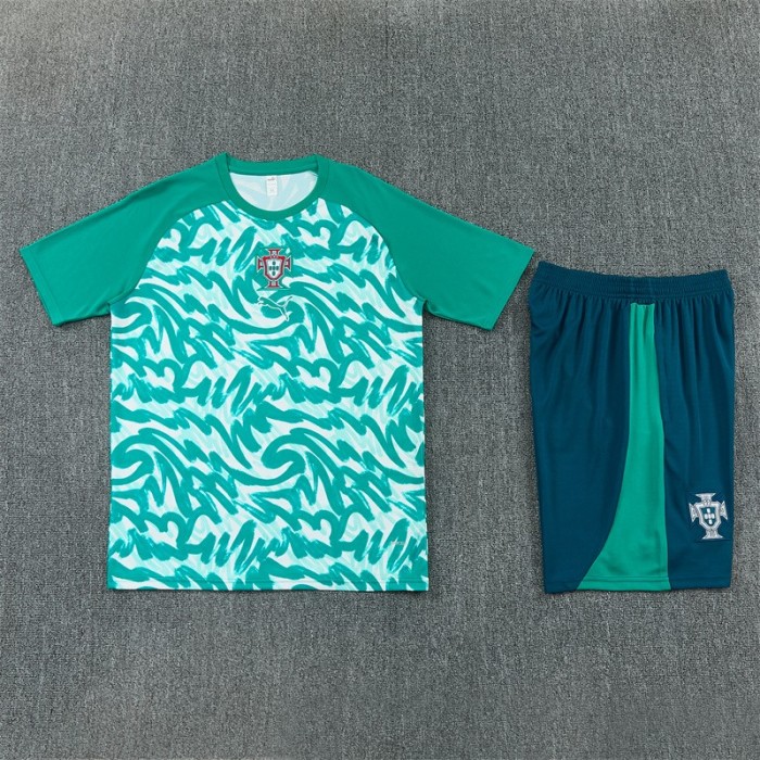 26/27 Portugal Third Green Short Sleeve + Soccer Shorts
