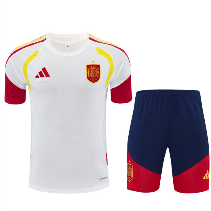 26/27 Spain Away White Short Sleeve + Soccer Shorts