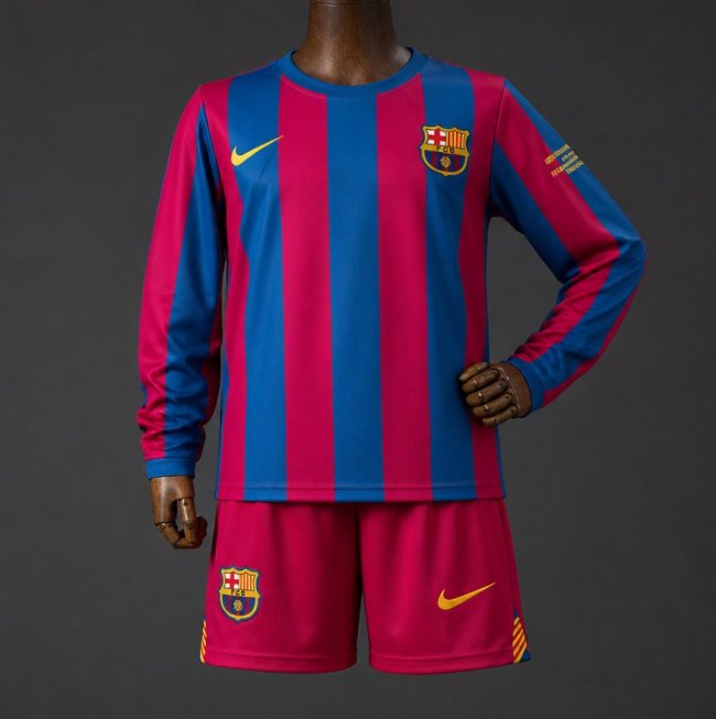 Retro 05/06 Barcelona Home Long Sleeve Champion League Jersey