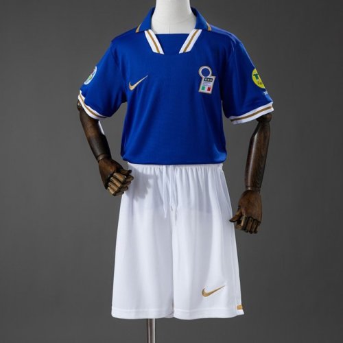 1996 Kids Italy Home Retro Kit Jersey Size 16-28