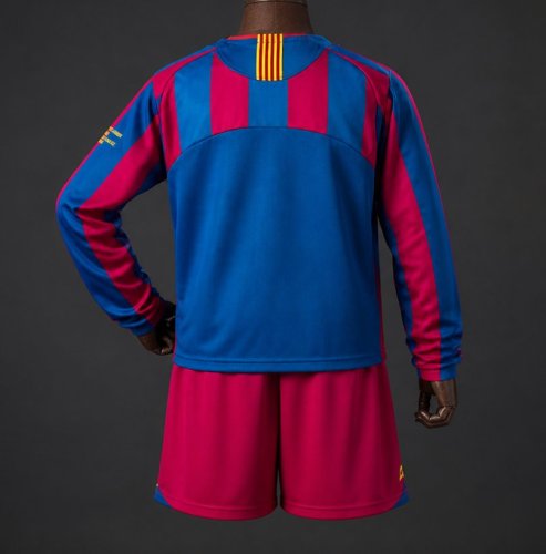Retro 05/06 Barcelona Home Long Sleeve Champion League Jersey