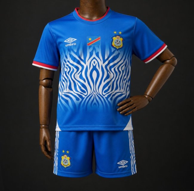2026 Kids DR Congo Sky Blue Home Jersey