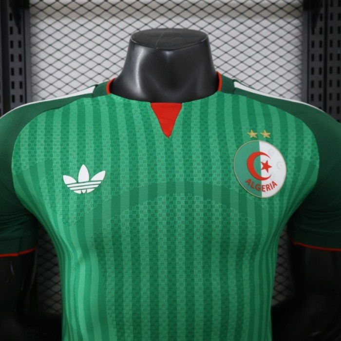 Player Version 26/27  Algeria Green Stripe V-Neck Special Edition Jersey