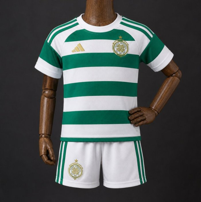 26/27 Kids Celtic Home Jersey -No Sponsors