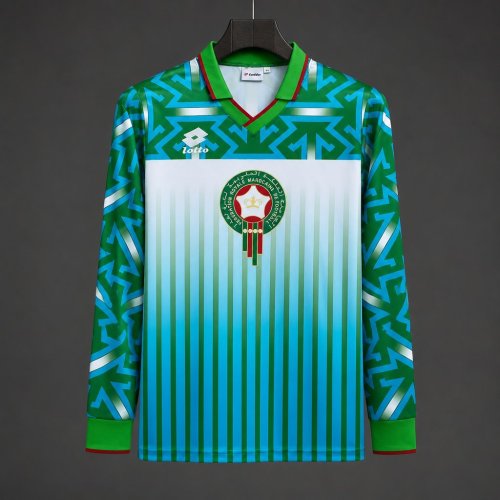 Retro 1994 Morocco Home Away Green Long Sleeve Jersey