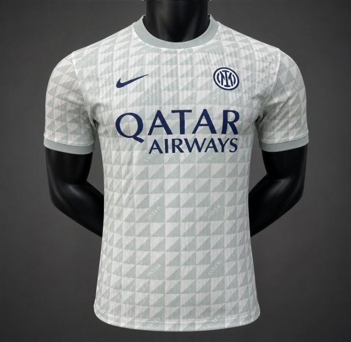 Player Version 26/27 Inter Milan Gray White Pre-Match Jersey