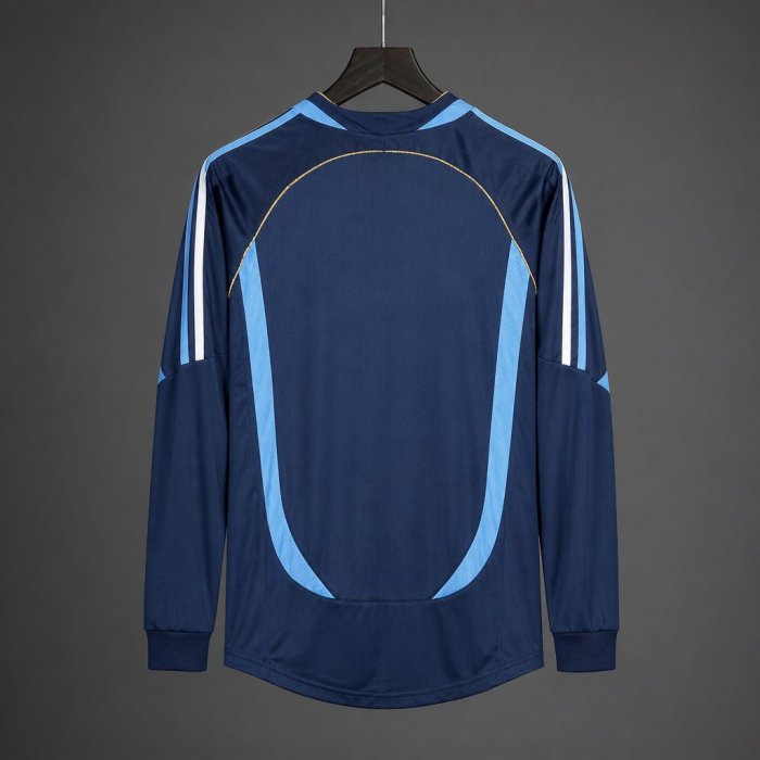 Retro 2006 Argentina Away Long SLeeve Jersey