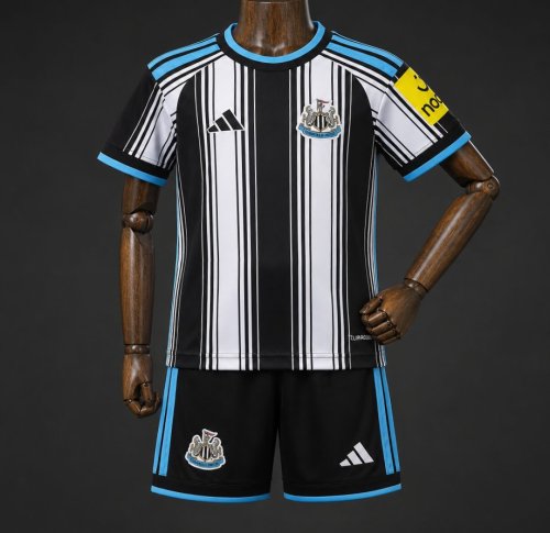 26/27 Kids Newcastle United Home Black/White Jersey + Shorts Set