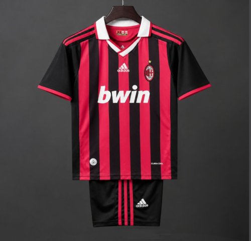 Retro Kids 09/10 AC Milan Home Jersey