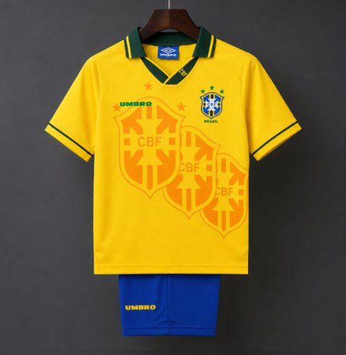 Retro Kids 1994 Brazil Home Jersey