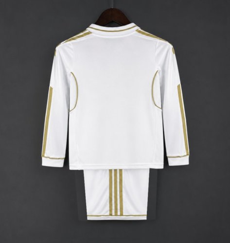 Retro Kids 11/12 Real Madrid Home Long Sleeve Jersey